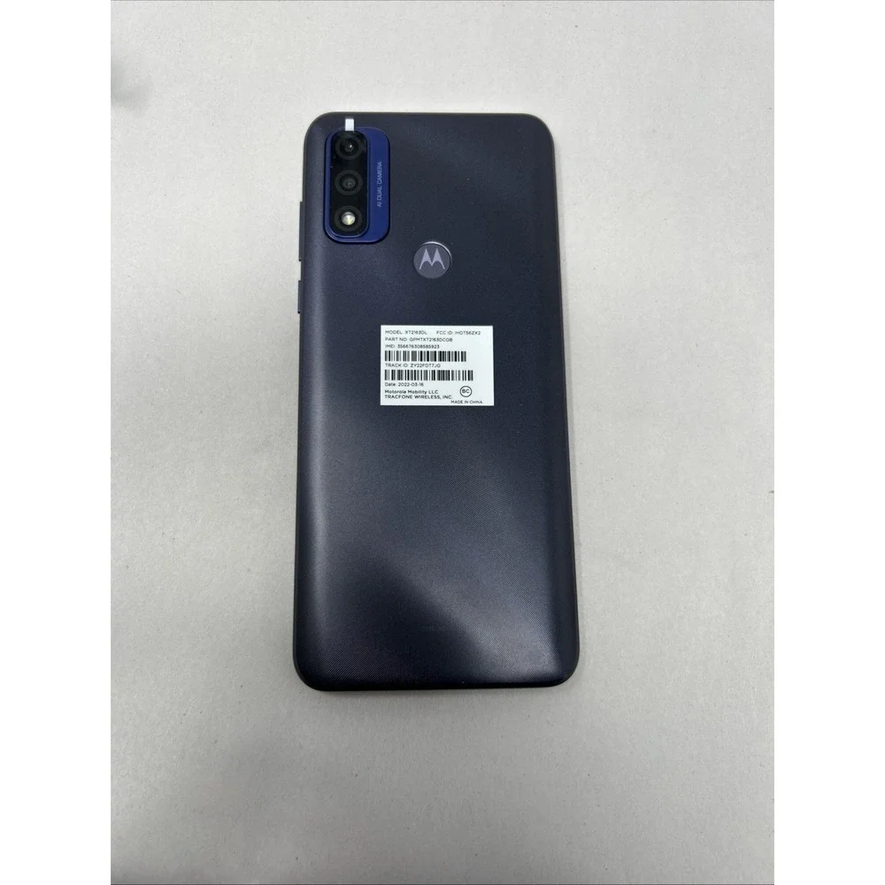 Motorola Moto G Pure XT2163DL Blue Tracfone Smartphone Dual Camera Bundle
